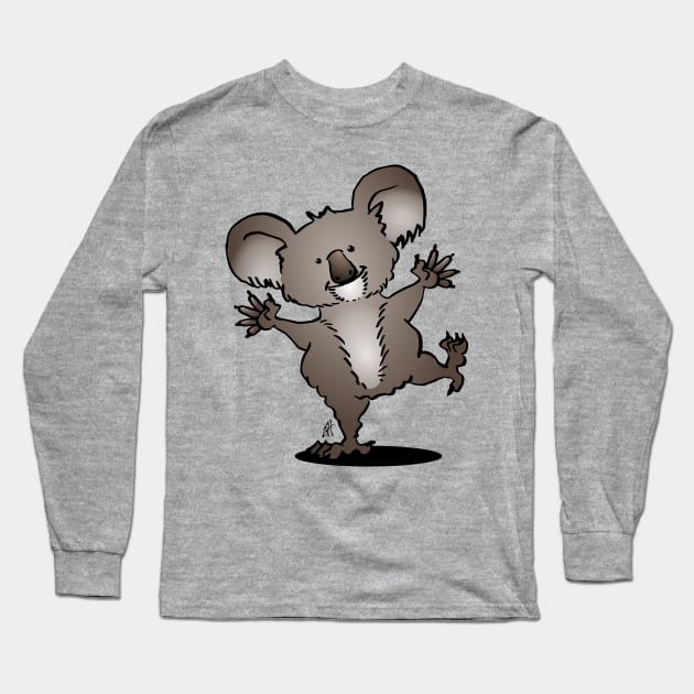 Dancing Koala - Australian Delight Long Sleeve T-Shirt by Cardvibes